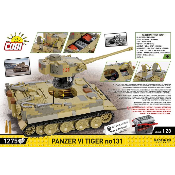 Panzer VI Tiger no131 COBI 2588 Tanks and vehicles Cobi.eu